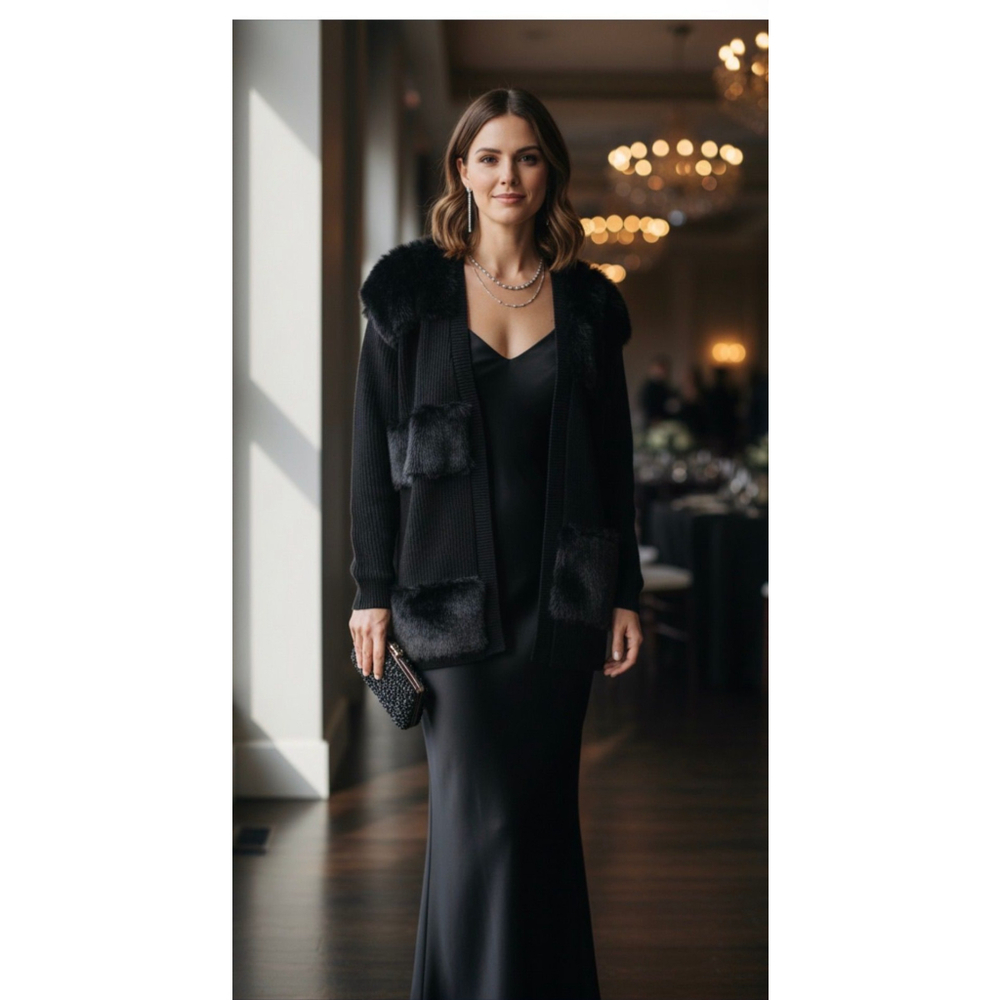 Adrienne Landau faux fur sweater (Small) 19 PTP NWT $395 retail